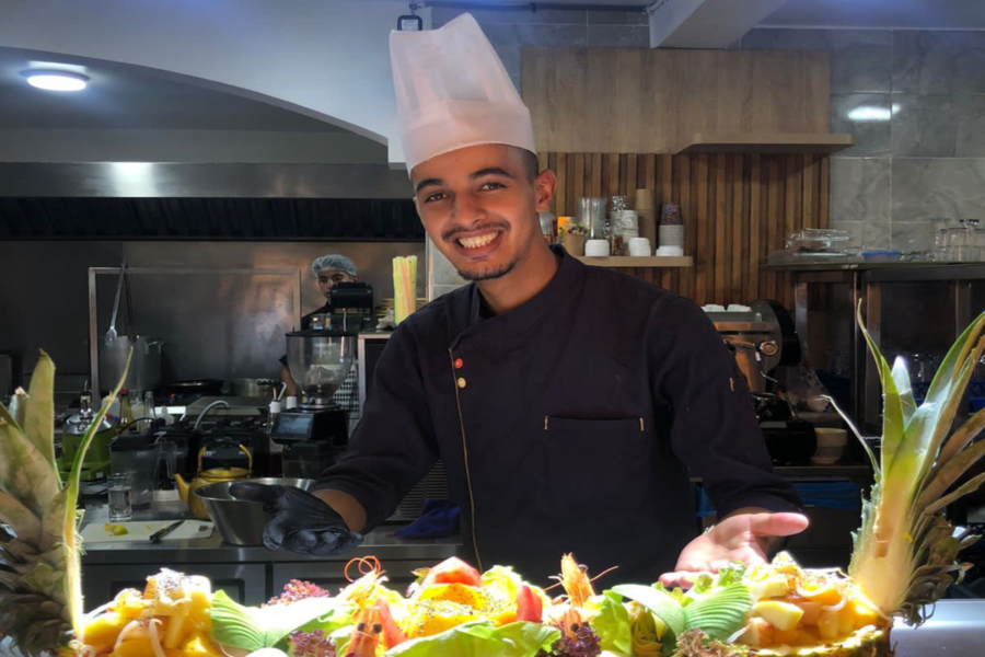Kameelrijden bij zonsondergang in de Agafay-woestijn en diner in Chouf L'Or in Marrakech