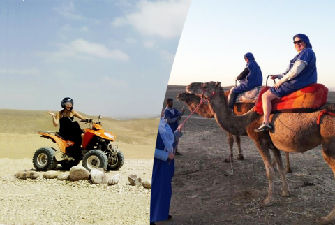 Camel Ride & Quad Bike Experience in Agafay Rocky Desert