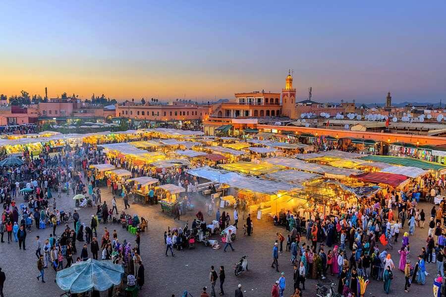 Traditionele souks van Marrakech en bezoek aan de oude medina