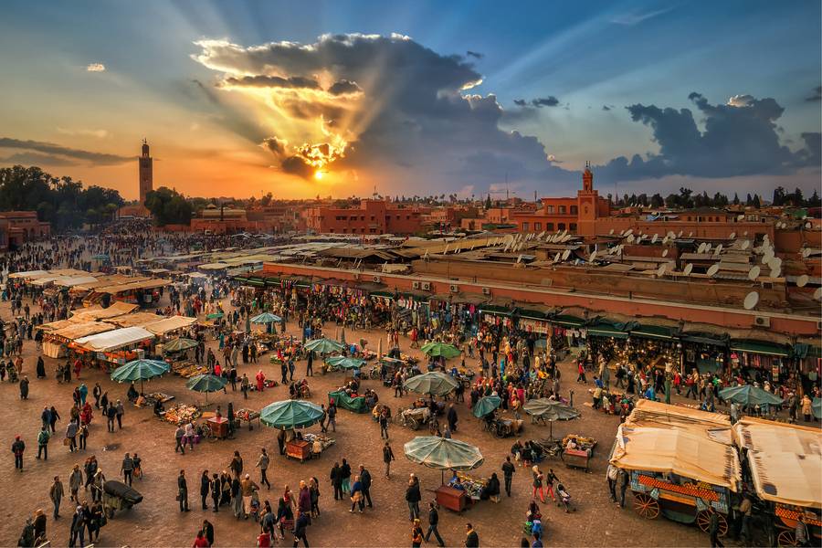 Mooie paardenkoets in Marrakech