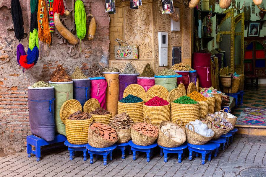 Traditionele souks van Marrakech en bezoek aan de oude medina