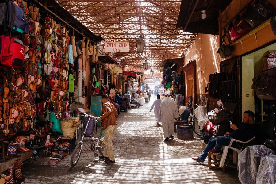 Traditionele souks van Marrakech en bezoek aan de oude medina