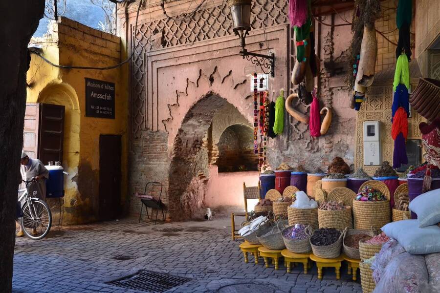 Traditionele souks van Marrakech en bezoek aan de oude medina