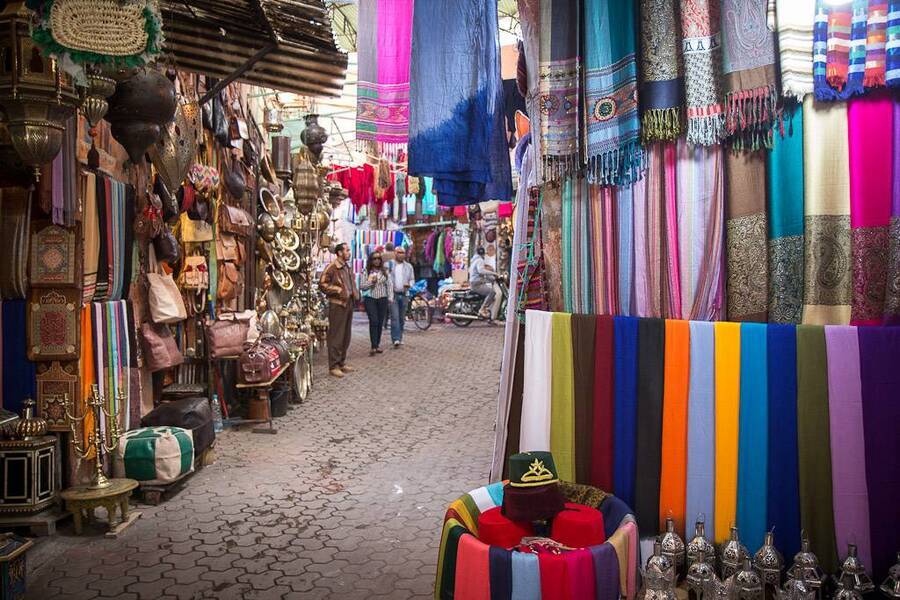 Traditionele souks van Marrakech en bezoek aan de oude medina