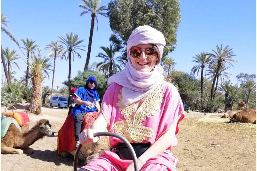 Kameelrijden in de Palmeraie van Marrakech