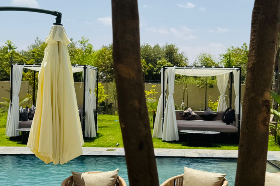 Vanuit Marrakech: Dagpas voor een ontspannende villa met zwembad en Marokkaanse lunch