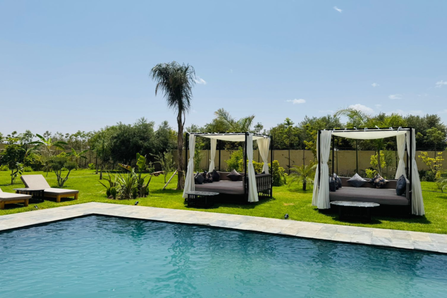 Vanuit Marrakech: Dagpas voor een ontspannende villa met zwembad en Marokkaanse lunch