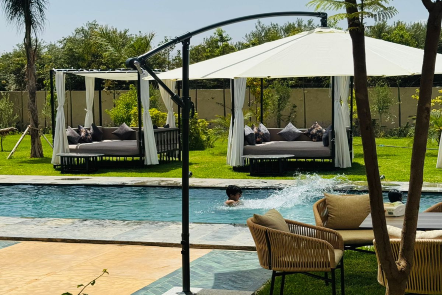 Vanuit Marrakech: Dagpas voor een ontspannende villa met zwembad en Marokkaanse lunch