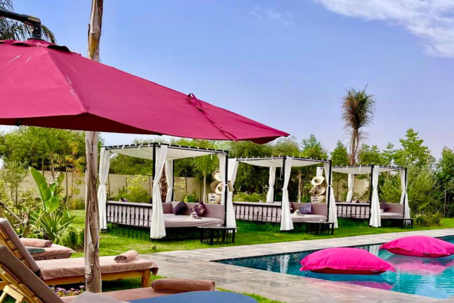 Vanuit Marrakech: Dagpas voor een ontspannende villa met zwembad en Marokkaanse lunch