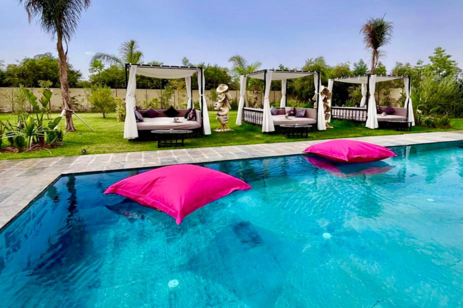 Vanuit Marrakech: Dagpas voor een ontspannende villa met zwembad en Marokkaanse lunch