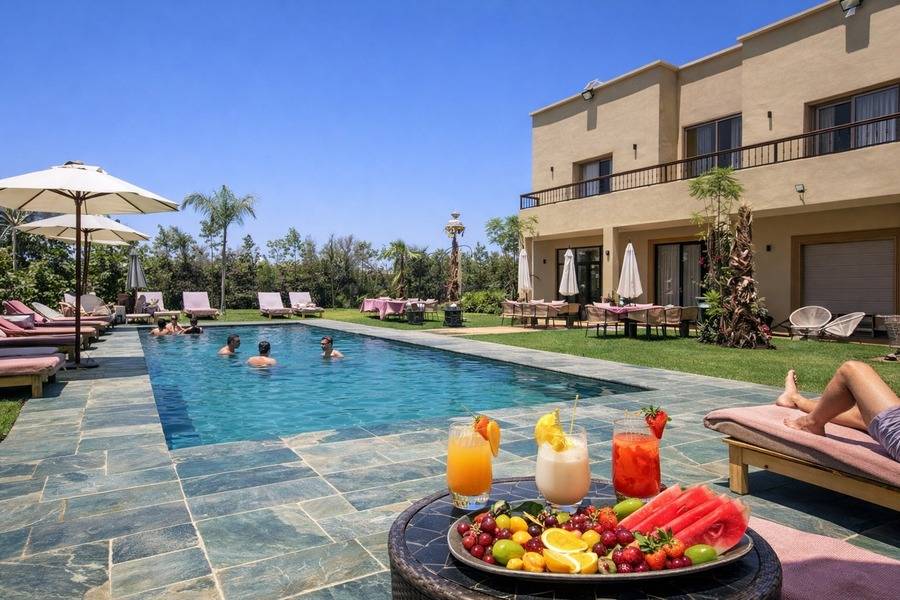 Ballonvaart bij zonsopgang, dagpas voor het zwembad & lunch in Marrakech