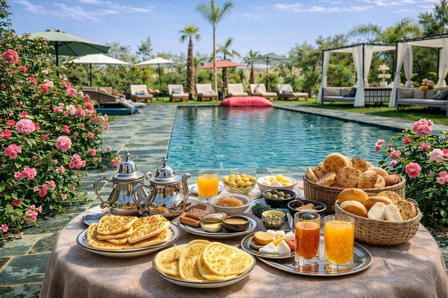 Ballonvaart bij zonsopgang, dagpas voor het zwembad & lunch in Marrakech